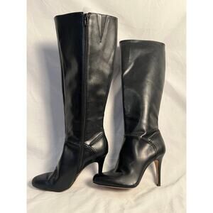 INC Black Knee High Heeled Boots Pointed Toe Women’s Size 7.5 NWOT
